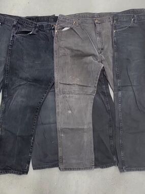 Distressed Workwear Denim Lot | Wrangler & Rustler | Mens 40x30